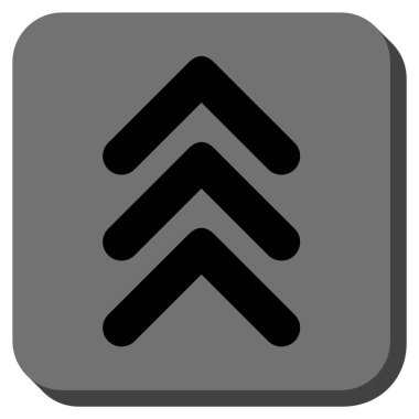 Yuvarlatılmış Kare vektör simge yukarı çift ok ucu