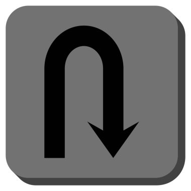 Yuvarlatılmış Kare vektör simge geri açmak