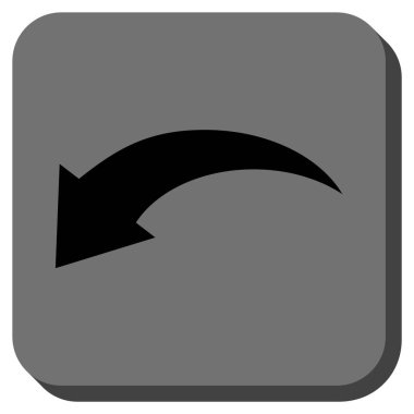 Yuvarlatılmış Kare vektör simgesi geri al