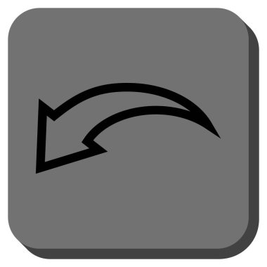 Yuvarlatılmış Kare vektör simgesi geri al