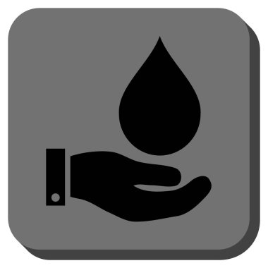 Kare vektör simge su Servisi yuvarlak