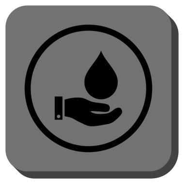 Kare vektör simge su Servisi yuvarlak