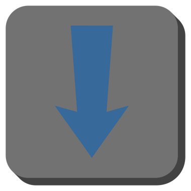 Yuvarlatılmış Kare vektör simgesi aşağı ok