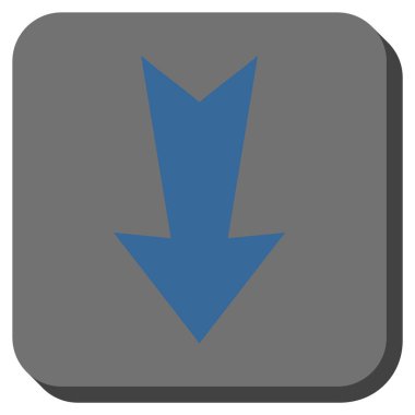 Yuvarlatılmış Kare vektör simgesi aşağı ok