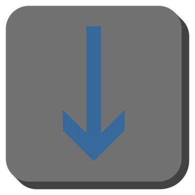 Yuvarlatılmış Kare vektör simgesi aşağı ok