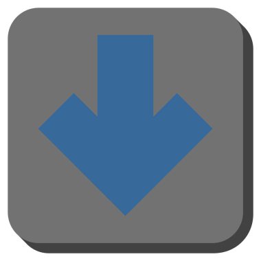 Yuvarlatılmış Kare vektör simgesi aşağı ok