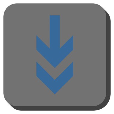 Yuvarlatılmış Kare vektör simgesi aşağı ok