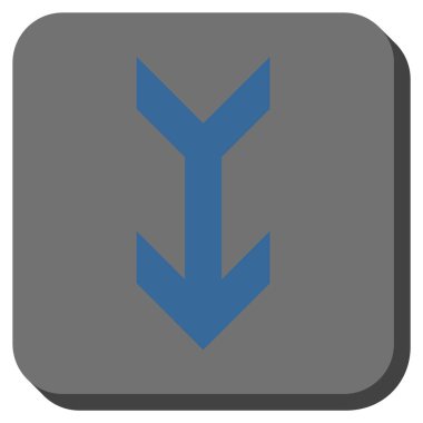 Yuvarlatılmış Kare vektör simgesi aşağı ok