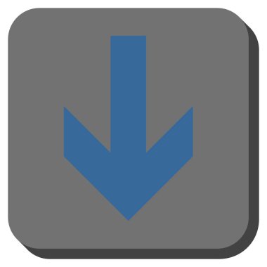 Yuvarlatılmış Kare vektör simgesi aşağı ok