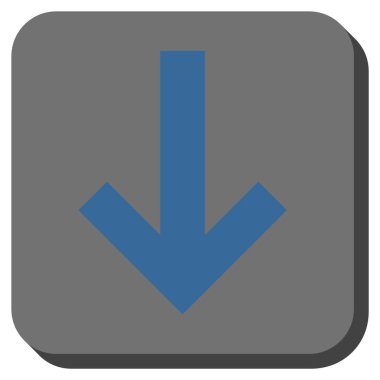 Yuvarlatılmış Kare vektör simgesi aşağı ok