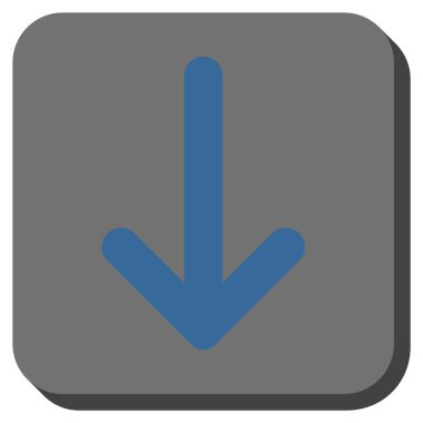 Yuvarlatılmış Kare vektör simgesi aşağı ok