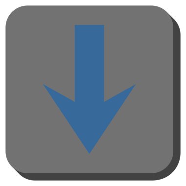 Yuvarlatılmış Kare vektör simgesi aşağı ok