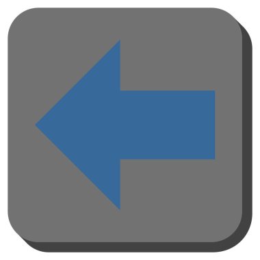 Ok sol yuvarlak kare vektör simgesi