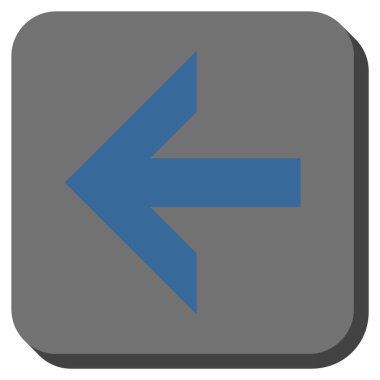 Ok sol yuvarlak kare vektör simgesi