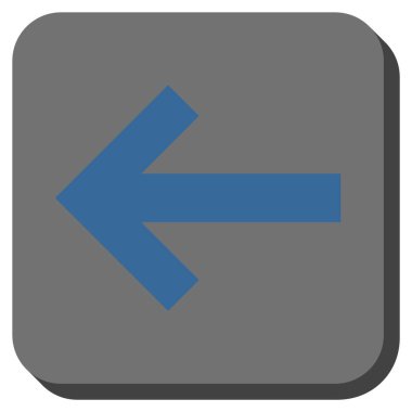 Ok sol yuvarlak kare vektör simgesi