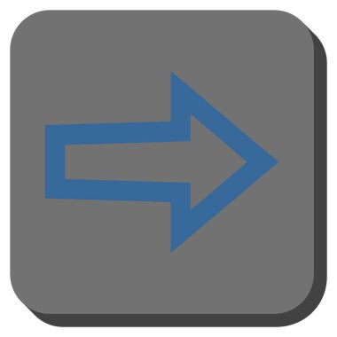 Ok sağ yuvarlak kare vektör simgesi