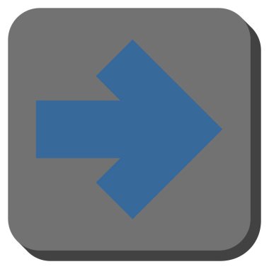 Ok sağ yuvarlak kare vektör simgesi