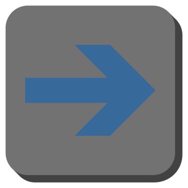 Ok sağ yuvarlak kare vektör simgesi