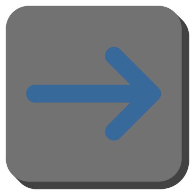 Ok sağ yuvarlak kare vektör simgesi