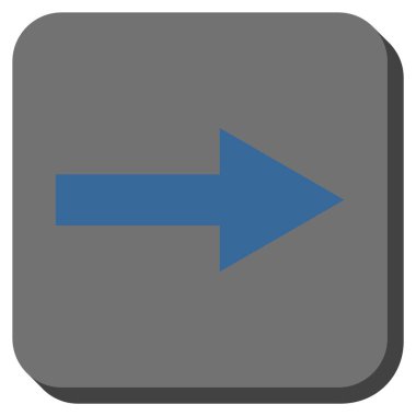 Ok sağ yuvarlak kare vektör simgesi