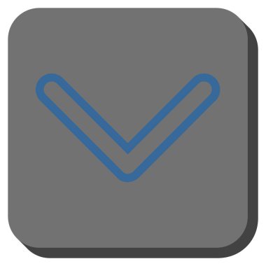 Yuvarlatılmış Kare vektör simgesi aşağı ok ucu