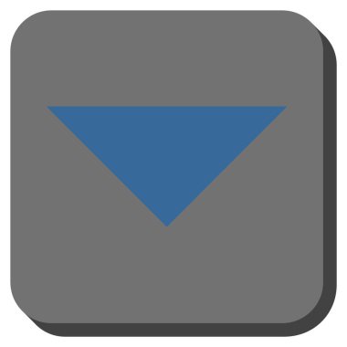 Yuvarlatılmış Kare vektör simgesi aşağı ok ucu