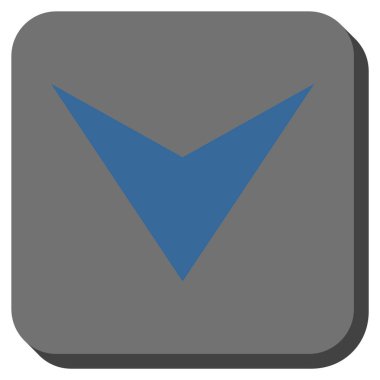 Yuvarlatılmış Kare vektör simgesi aşağı ok ucu