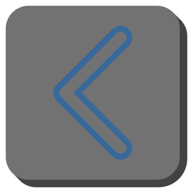 Ok ucu sol yuvarlak kare vektör simgesi