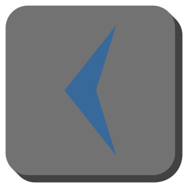 Ok ucu sol yuvarlak kare vektör simgesi