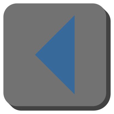 Ok ucu sol yuvarlak kare vektör simgesi