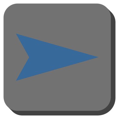 Ok ucu sağ yuvarlak kare vektör simgesi