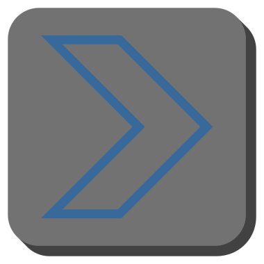 Ok ucu sağ yuvarlak kare vektör simgesi