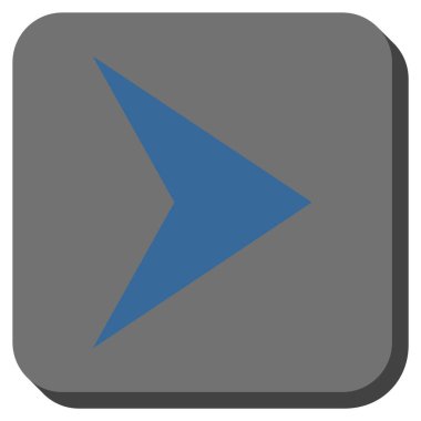 Ok ucu sağ yuvarlak kare vektör simgesi