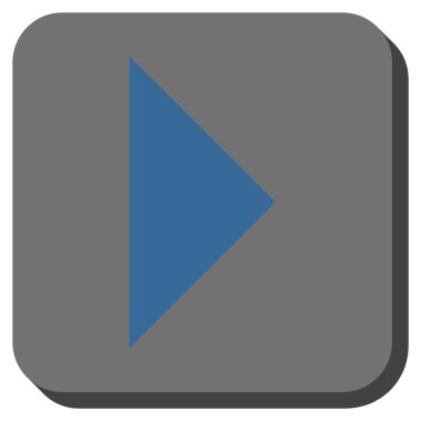 Ok ucu sağ yuvarlak kare vektör simgesi