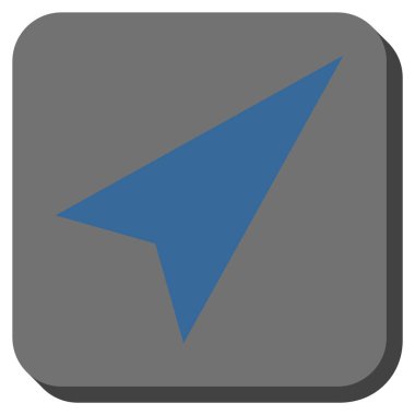 Ok ucu sağ-yukarı yuvarlak kare vektör simgesi