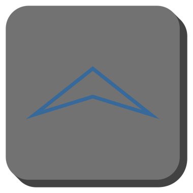 Yuvarlatılmış Kare vektör simge yukarı ok ucu