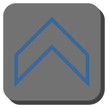 Yuvarlatılmış Kare vektör simge yukarı ok ucu