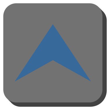 Yuvarlatılmış Kare vektör simge yukarı ok ucu