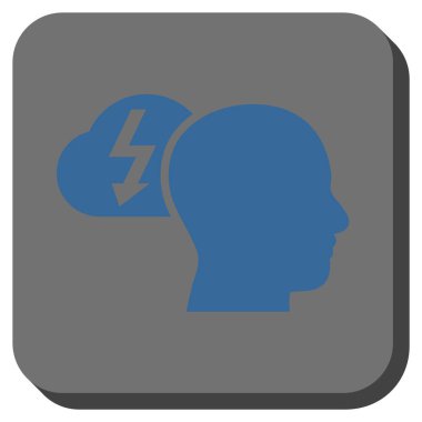 Beyin fırtınası yuvarlatılmış kare vektör simgesi