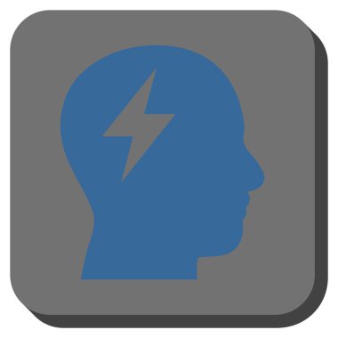 Beyin fırtınası yuvarlatılmış kare vektör simgesi