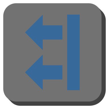 Sol yuvarlak kare vektör simge getir