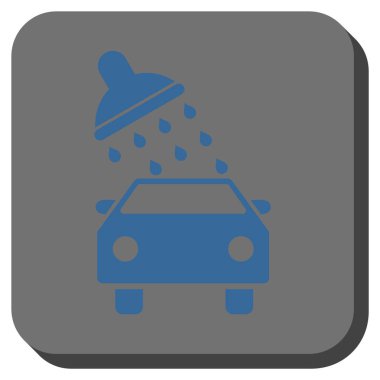 Oto yıkama yuvarlak kare vektör simgesi