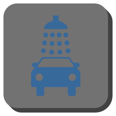 Oto yıkama yuvarlak kare vektör simgesi