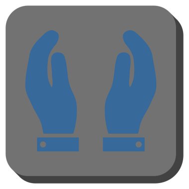 Eller yuvarlatılmış kare vektör simge bakım