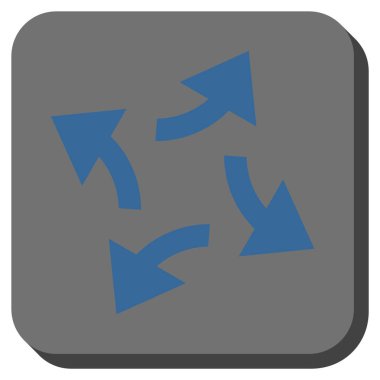 Santrifüj okları yuvarlak kare vektör simgesi