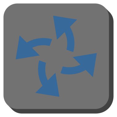 Santrifüj okları yuvarlak kare vektör simgesi