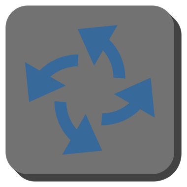 Santrifüj okları yuvarlak kare vektör simgesi