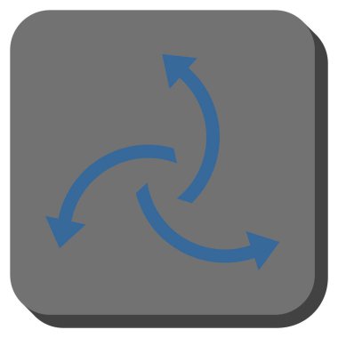 Santrifüj okları yuvarlak kare vektör simgesi