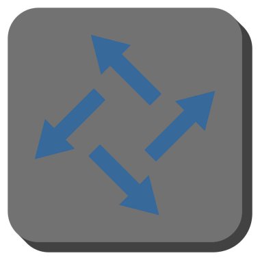 Santrifüj okları yuvarlak kare vektör simgesi