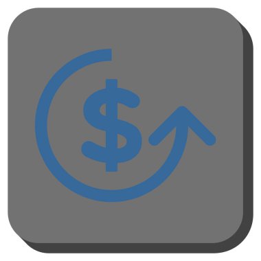 Ters ibraz yuvarlatılmış kare vektör simgesi